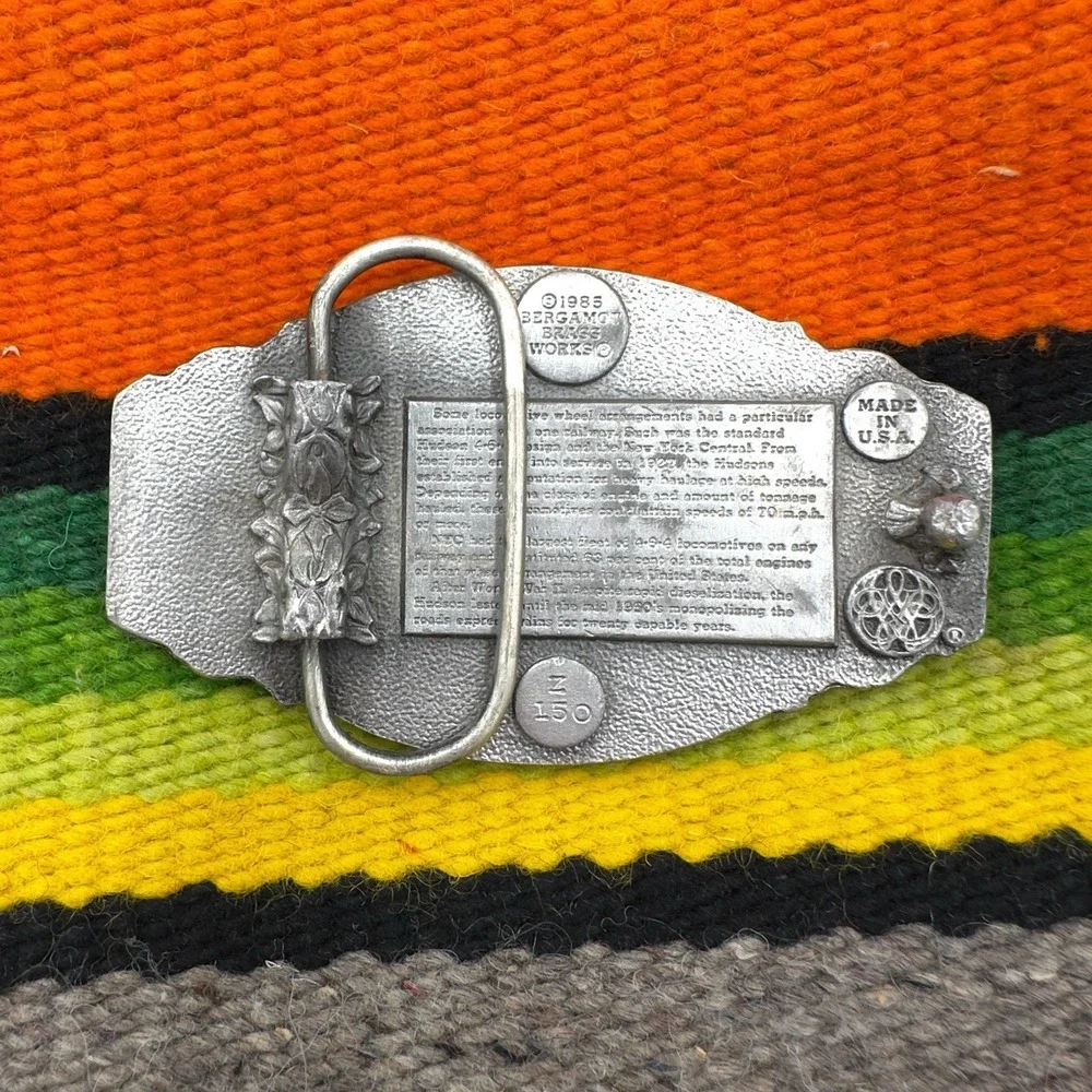 Vintage 1985 Belt Buckle Steam Locomotive 4-6-4 Hudson New York Central‎ 5417